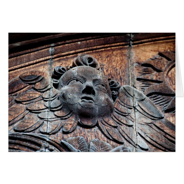 Wood carved Angel (Front Horizontal)