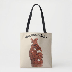 Wood Carver Tote All-Around-Printed Design Bag