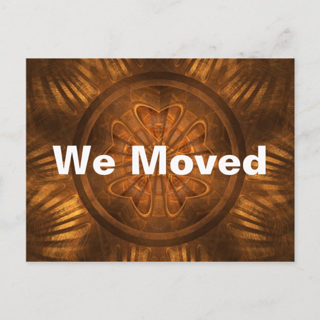 Wood Carving Announcement Postcard (Front)