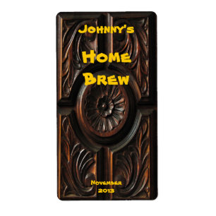 Wood Carving Beer Label
