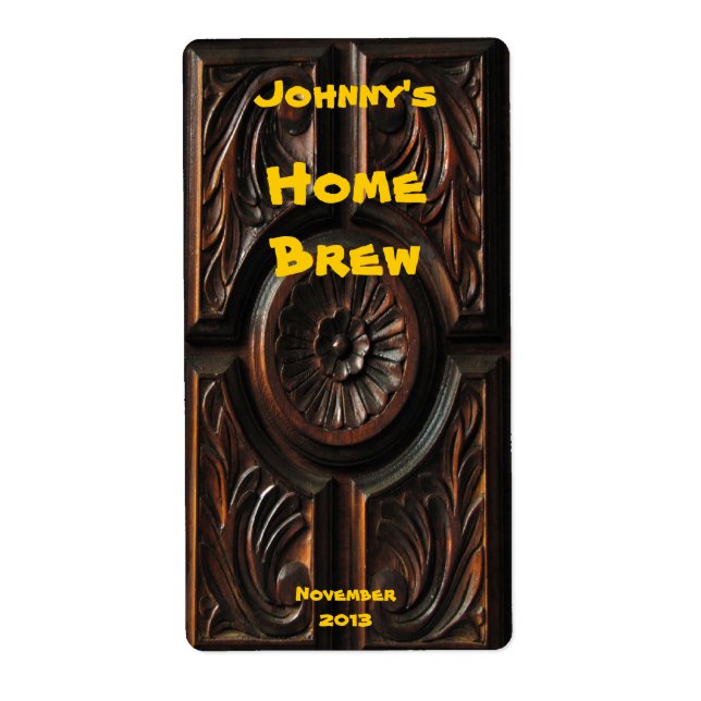 Wood Carving Beer Label (Front)