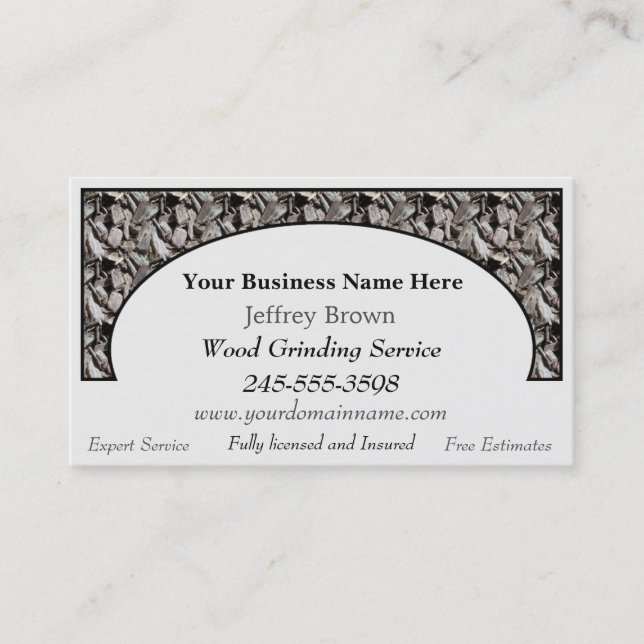 Wood Chips Business Cards (Front)