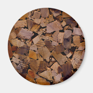 Wood chips, wood grain, wood pattern magnet