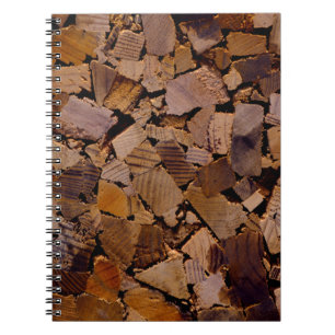 Wood chips, wood grain, wood pattern notebook