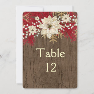 Wood Christmas Spirit Table card