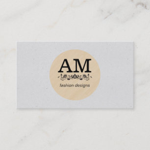 Wood (circle) // Speckled Texture (print) Business Card