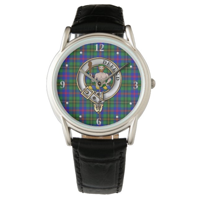 Wood Clan Badge & Tartan Watch (Front)
