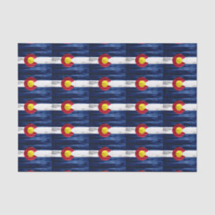 Wood Colorado flag tissue paper