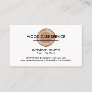 Wood Construction Furniture Construct Business Card