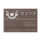 Wood country chic deer antler RSVP wedding cards