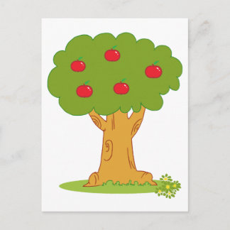 Wood Covered With Red Apples Postcard