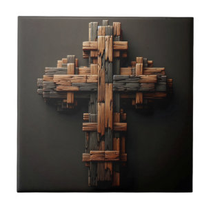 Wood Cross Ceramic Tile