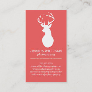 Wood & Deer Business Cards   Rustic