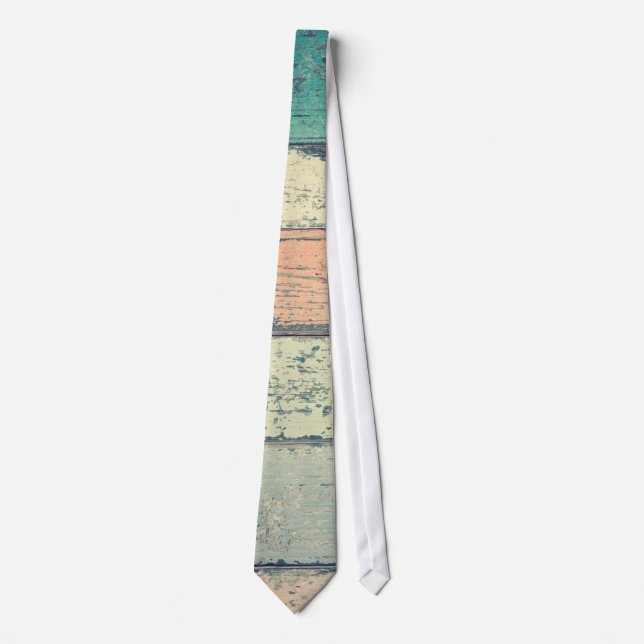 Wood Design Modern Art Abstract Artwork Tie (Front)