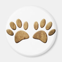 Wood Dog Paw Print