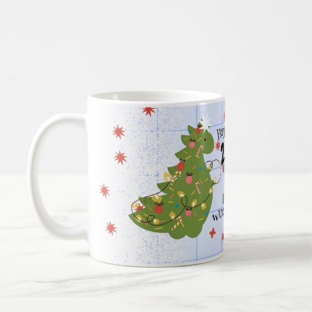 Wood Dragon Blue Coffee Mug (Left)