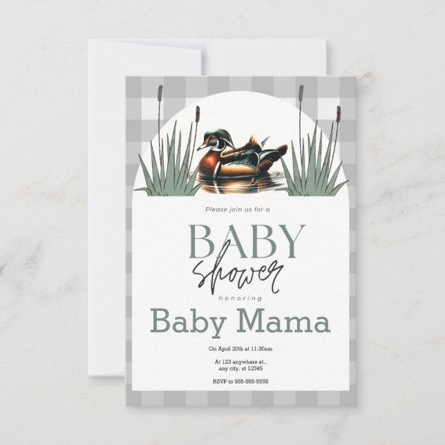 Wood Duck Baby Shower Invitation (Front)