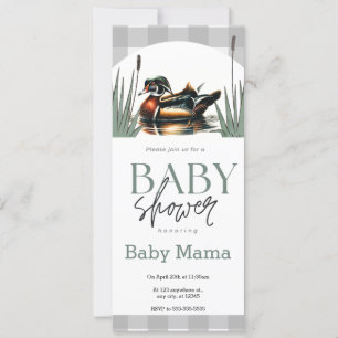 Wood Duck Baby Shower Invite Slim