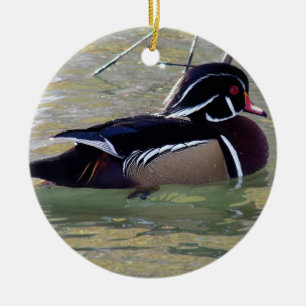 Wood Duck Drake Ceramic Tree Decoration