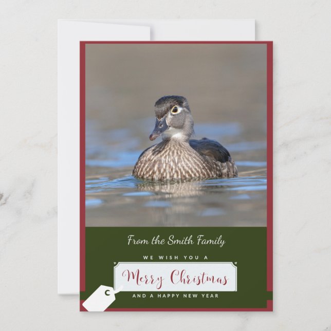 Wood Duck on a Christmas Card (Front)