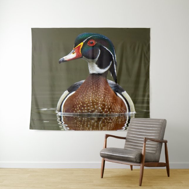 Wood Duck on Water Tapestry (In Situ (Horizontal))
