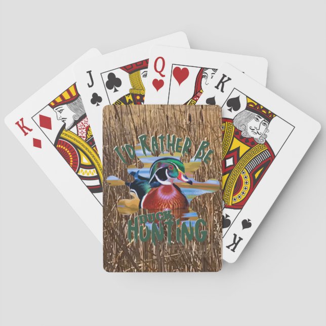Wood Duck Playing Cards, Duck Hunting Playing Card (Back)