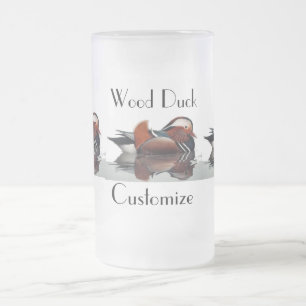 Wood Duck Thunder_Cove Frosted Glass Beer Mug