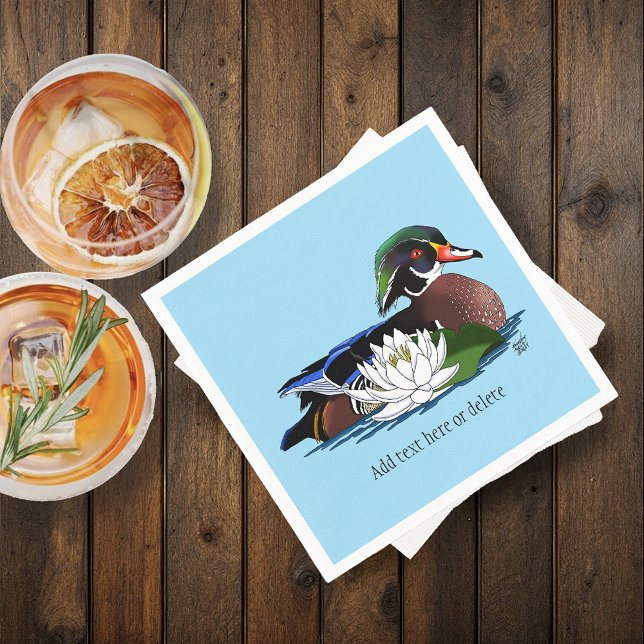Wood Duck Water Lily Napkin (Creator Uploaded)