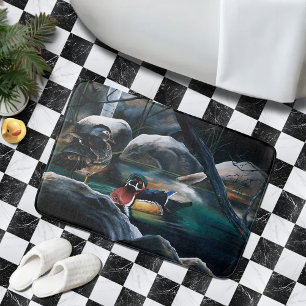 Wood Ducks Pond Bath Mat