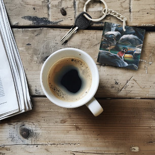 Wood Ducks Pond Key Ring