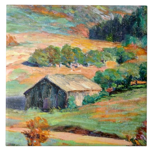 Wood - Early Fall Landscape Tile (Front)