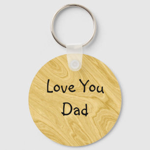 Wood Effect Abstract Key Ring