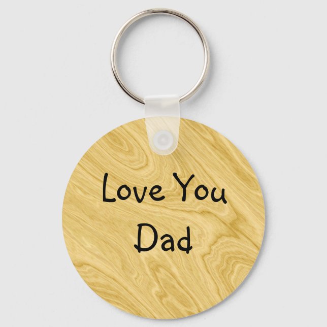 Wood Effect Abstract Key Ring (Front)