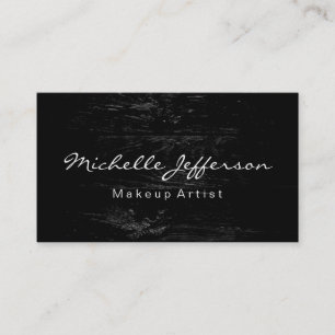 Wood Effect Makeup Artist Script Business Card