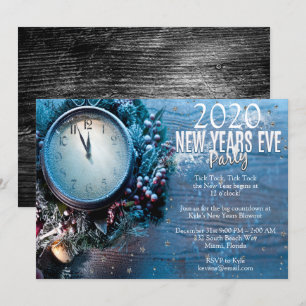 Wood Elegant New Years Eve Party Invitation