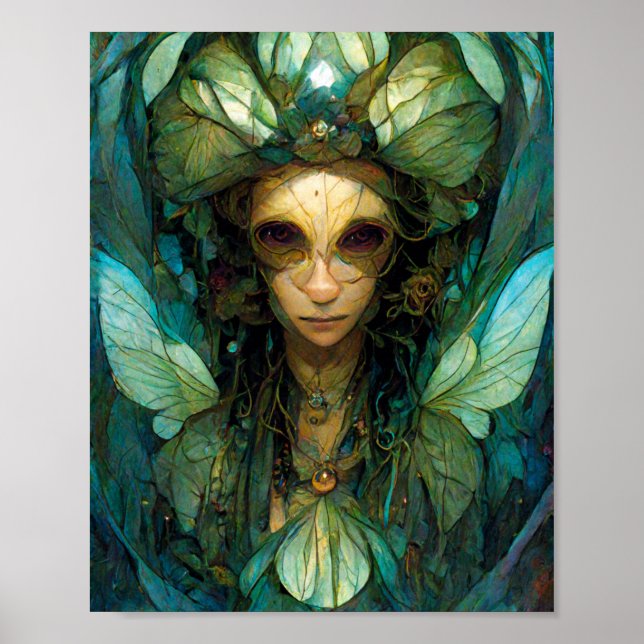 Wood Elf Fairy Fantasy Art Poster (Front)