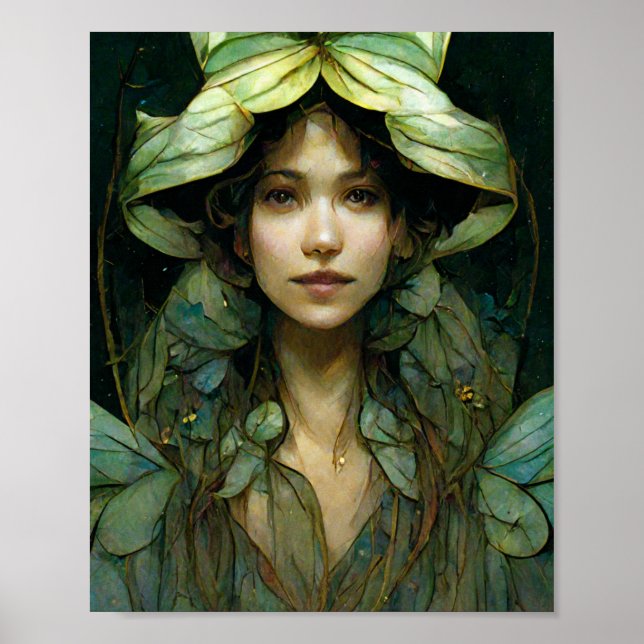 Wood Fae Fairy Fantasy Art Poster (Front)