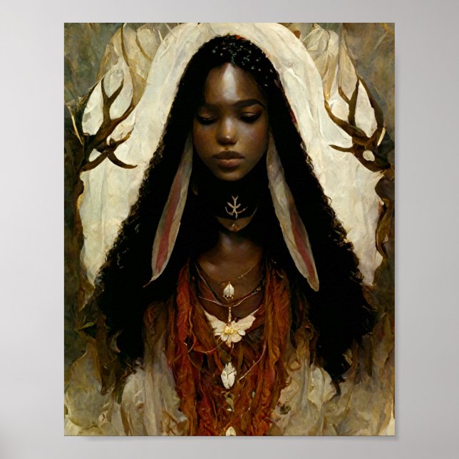 Wood Fae Fairy Fantasy Art Poster (Front)
