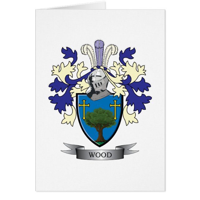 Wood Family Crest Coat of Arms (Front)