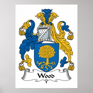Wood Family Crest Poster
