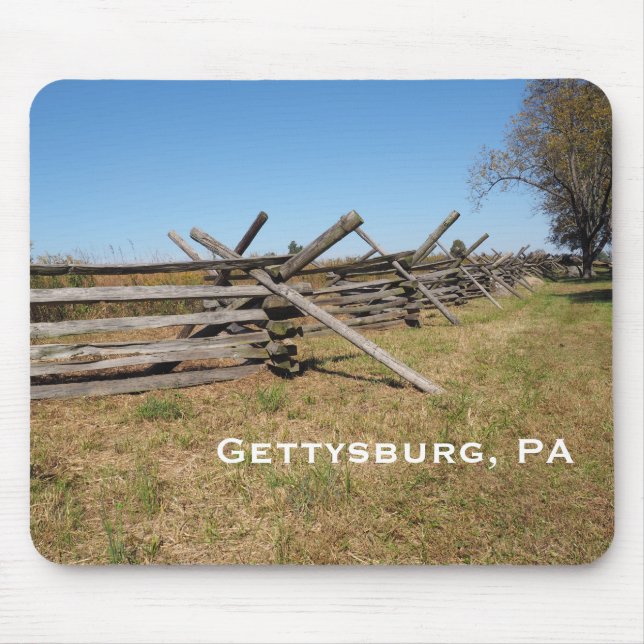 wood fence in Gettysburg PA Mouse Mat (Front)