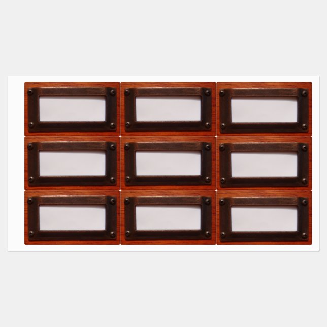 Wood File Cabinet Label (Sheet)