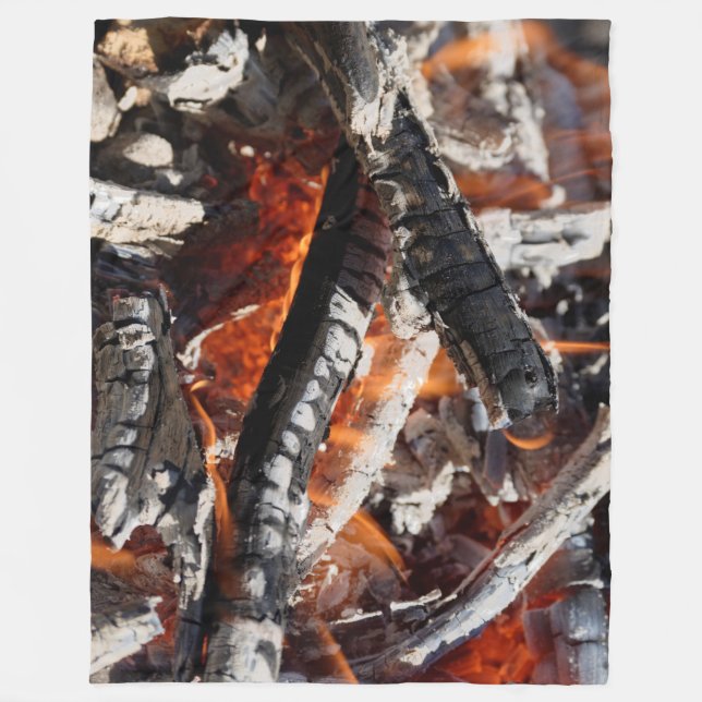 wood fire fleece blanket (Front)
