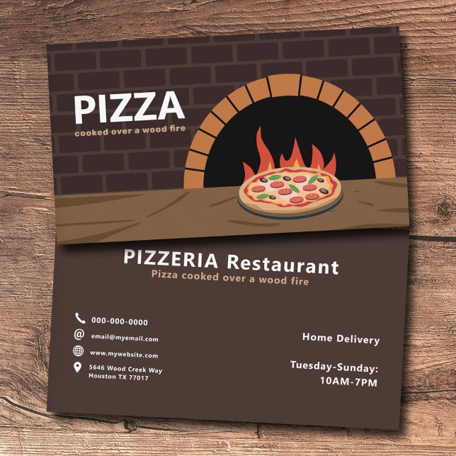 Wood-fired Oven - Pizza Business Card (Wood-fired Oven - Pizza Business Card)