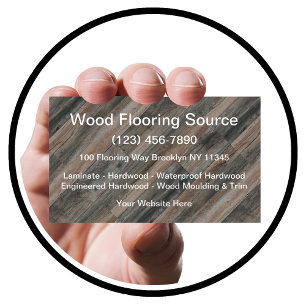 Wood Floor Cleaning Service Installation Business Card