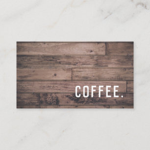 Wood Floor Simple Loyalty Coffee Punch-Card