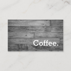 Wood Floor Simple Loyalty Coffee PunchCard Mono