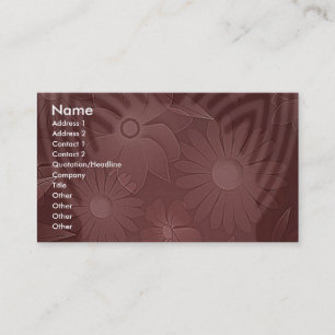 Wood Floral Deco Business Card