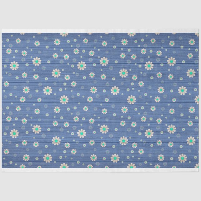 Wood Floral Modern Popular Tissue Paper (Front)