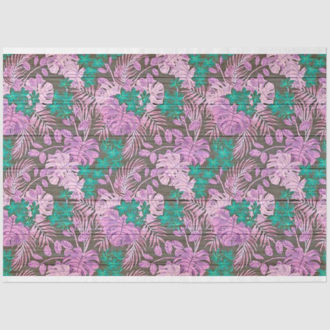 Wood Floral Modern Popular Tissue Paper (Front)